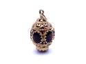 9ct Yellow Gold Garnet Lantern Charm