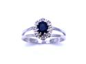 18ct White Gold Sapphire & Diamond Ring