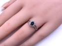 18ct White Gold Sapphire & Diamond Ring