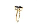 9ct Yellow Gold Iolite & Zircon Ring