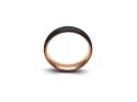 Tungsten Carbide Black Ring Rose Gold IP Plating