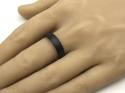 Tungsten Carbide Black Ring Rose Gold IP Plating