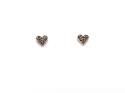 Silver Marcasite Heart Cluster Earrings