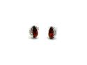 Silver Amber Fancy Stud Earrings