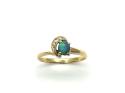 18ct Yellow Gold Opal & Diamond Ring