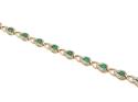 9ct Yellow Gold Emerald & Diamond Bracelet