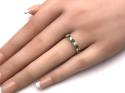 18ct Emerald & Diamond Eternity Ring 0.40ct