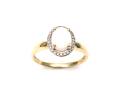 9ct Yellow Gold Opal & Diamond Cluster Ring