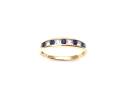 9ct Yellow Gold Sapphire & Diamond Eternity Ring