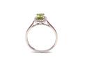 9ct White Gold Peridot & Diamond Cluster Ring