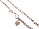 9ct Yellow Gold T-Bar Heart Necklet