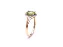 9ct Yellow Gold Peridot & Diamond Cluster Ring