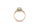 9ct Yellow Gold Peridot & Diamond Cluster Ring