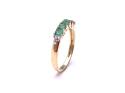 9ct Yellow Gold Emerald & Diamond Eternity Ring