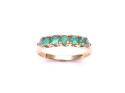 9ct Yellow Gold Emerald & Diamond Eternity Ring