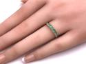 9ct Yellow Gold Emerald & Diamond Eternity Ring