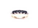 9ct Yellow Gold Sapphire & Diamond Eternity Ring