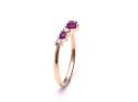 9ct Ruby & Diamond Wishbone Eternity Ring