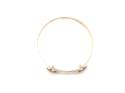 9ct Yellow Gold CZ Double Heart Expandable Bangle