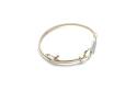 9ct Yellow Gold Baby CZ Heart Bangle