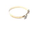 9ct Yellow Gold CZ Double Golve Expandable Bangle