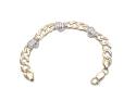 9ct Yellow Gold CZ Boxing Glove Curb Bracelet