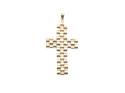 9ct Yellow Gold Panther Link Cross