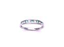 9ct White Gold Emerald & Diamond Eternity Ring