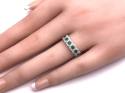 18ct Emerald & Diamond Cluster Ring 0.50ct