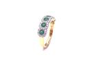 18ct Emerald & Diamond Cluster Ring 0.50ct