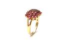 9ct Yellow Gold Orange Garnet Cluster