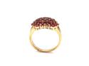 9ct Yellow Gold Orange Garnet Cluster