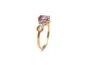 9ct Yellow Gold Kunzite & Zircon Ring