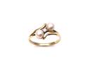 9ct Yellow Gold Pearl & Diamond Ring