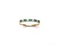 9ct Yellow Gold Emerald & Diamond Eternity Ring