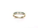 9ct Yellow Gold Emerald & Diamond Eternity Ring