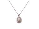 9ct Diamond Cluster Pendant & Chain 0.50ct