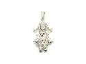 Silver CZ Ragdoll Pendant