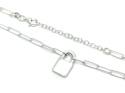 Silver Paper Link & Padlock Pendant & Chain