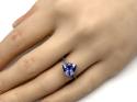 9ct Yellow Gold Tanzanite & Zircon Ring