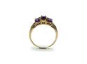 9ct Yellow Gold Amethyst 3 Stone Ring