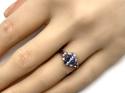 9ct Yellow Gold Tanzanite & Zircon Ring