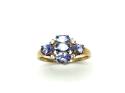 9ct Yellow Gold Tanzanite & Zircon Ring