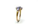 9ct Yellow Gold Tanzanite & Zircon Ring