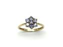 9ct Yellow Gold Tanzanite Cluster Ring