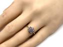 9ct Yellow Gold Tanzanite Cluster Ring