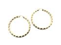 9ct Yellow Gold Twisted Hoop Earrings 46mm