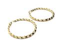 9ct Yellow Gold Twisted Hoop Earrings 46mm