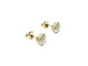 9ct Yellow Gold CZ Stud Earrings 6mm