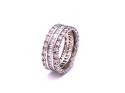 Silver Clear CZ Eternity Ring Size P